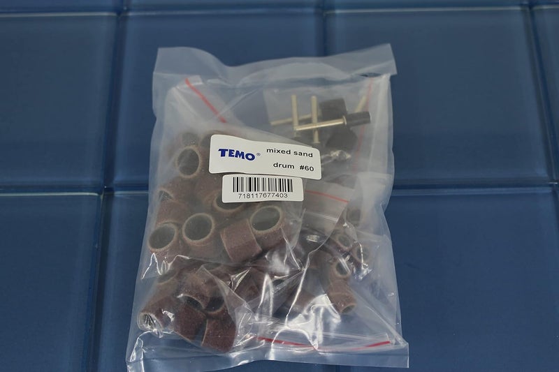 T-MAX 51 pc Mixed Size 1/4 Inch 3/8 Inch 1/2 Inch Sand Drum 60 Grit Coarse with 1/8 Inch Mandrels for Dremel Rotary Tools - Image 4